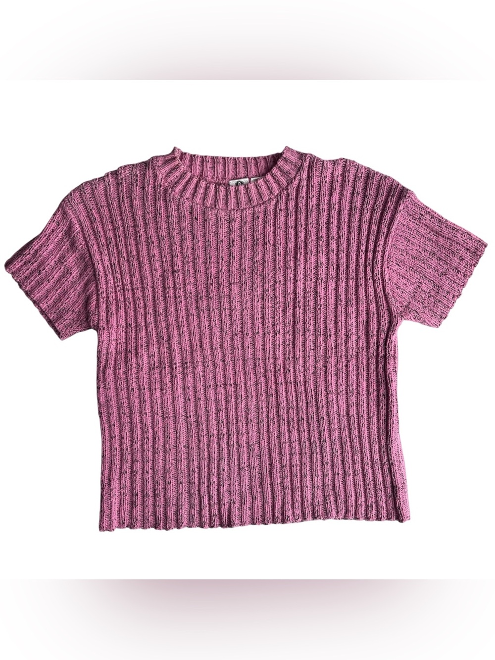 Vtg 90s Y2K Arizona Jean Co Pink Speckled Sweater Shirt Medium USA Feminine Goth